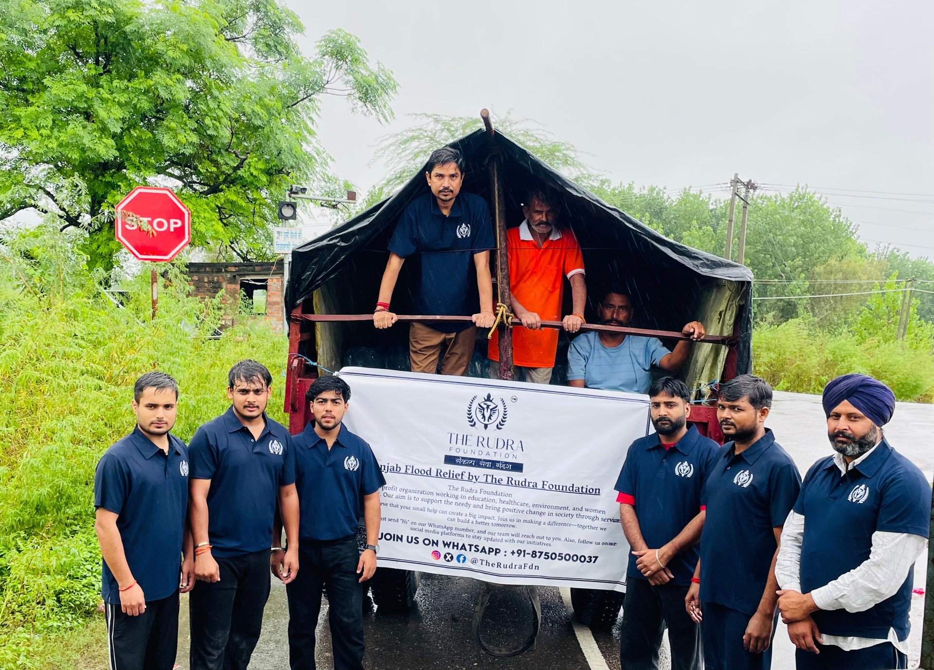 The Rudra Foundation volunteers during Punjab flood relief